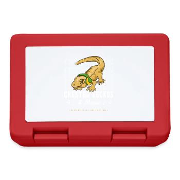 Crested Geckos and Music Funny Musician Piano - Lunchbox - red - Front
