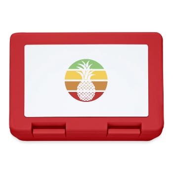 Manger des ananas, c'est ironique, dire fruits - Boîte à goûter - rouge - Devant
