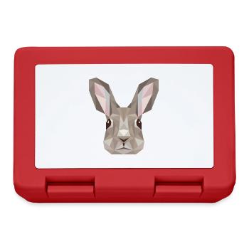 Art du lapin, faune puriste, nature animale - Boîte à goûter - rouge - Devant
