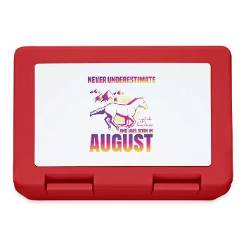 This girl loves horses | August - Lunchbox - red - Front