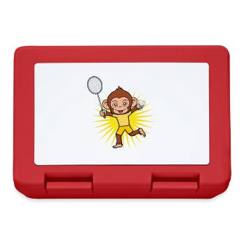 Joli singe joueur de badminton Ape Hobby Sports - Boîte à goûter - rouge - Devant