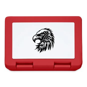 Aigle américain | Drapeau des États-Unis de football américain - Boîte à goûter - rouge - Devant