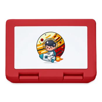 Little kid Astronaut Rocket Ride Tees - Lunchbox - red - Front