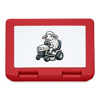 Sheep mowing lawn gardener horticulture landscape - Lunchbox - red - Front