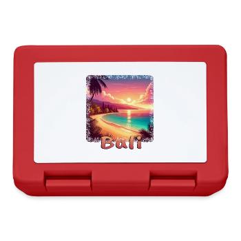 Bali Indonésie Coucher de soleil Plage Orange - Boîte à goûter - rouge - Devant