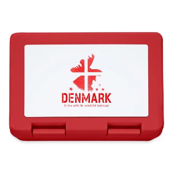 denmark 2024 red white - Brotdose - Rot - Vorne