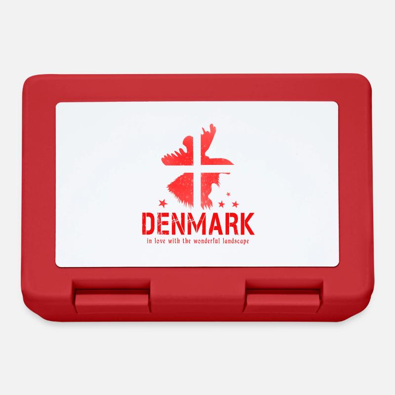 denmark 2024 red white - Brotdose - Rot