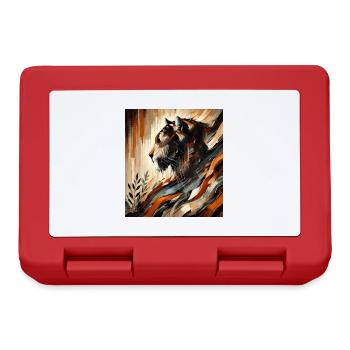Abstract Tiger - Lunchbox - red - Front