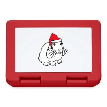 Lapin Père Noël Père Noël Chapeau Chapeau Cadeau - Boîte à goûter - rouge - Devant