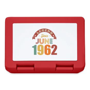 Anniversaire 60 ans legende né en juin 1962 - Boîte à goûter - rouge - Devant