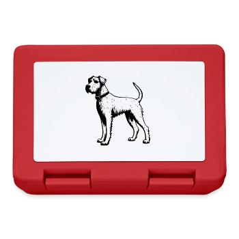 Airedale Terrier Hund - Brotdose - Rot - Vorne
