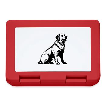 Chien Golden Retriever - Boîte à goûter - rouge - Devant