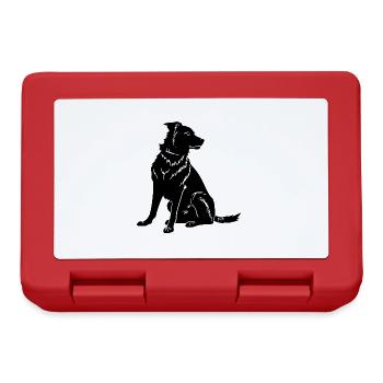 Chien Border Collie - Boîte à goûter - rouge - Devant