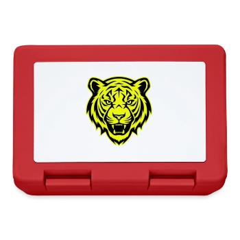 Tiger Kopf Porträt Symbol - Brotdose - Rot - Vorne