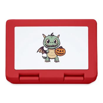 Drache Halloween Lustig Zombie - Brotdose - Rot - Vorne