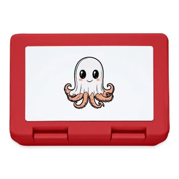 Octopus Halloween Funny Ghost - Lunchbox - red - Front