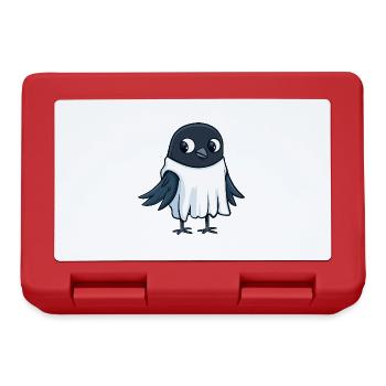 Corbeau Corbeau Halloween Drôle Fantôme - Boîte à goûter - rouge - Devant