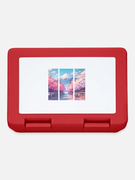 Japanese Cherry Blossom Route - Lunchbox - red