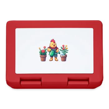 Chicken as gardener - Lunchbox - red - Front