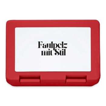 Faulpelz mit Stil - Brotdose - Rot - Vorne