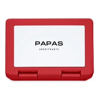 Papas Kreditkarte - Brotdose - Rot - Vorne