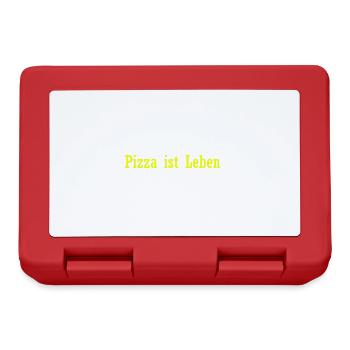 Pizza ist Leben - Brotdose - Rot - Vorne