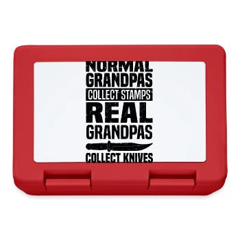Knife Collection | Knife Collector Hobby Gift Idea - Lunchbox - red - Front