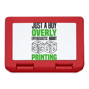 3D Drucken | 3D Drucker Technik Hobby Geschenkidee - Brotdose - Rot - Vorne