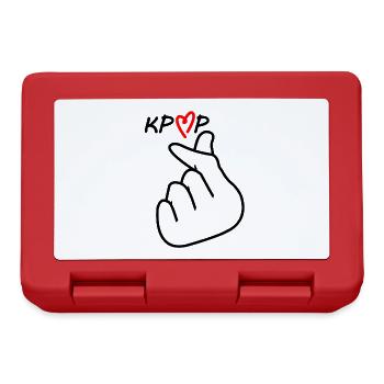 J'adore la K-Pop "Finger Heart" - Boîte à goûter - rouge - Devant