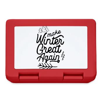 Winter Spruch Kalt Schnee Winterurlaub - Brotdose - Rot - Vorne