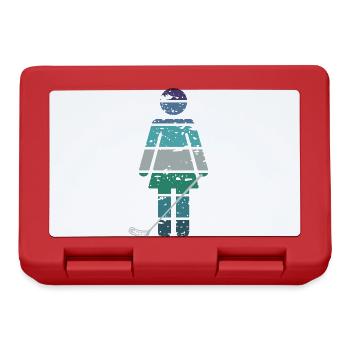 floorball floorball-girl smart floorball player - Lunchbox - red - Front