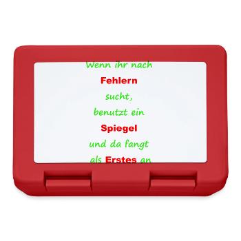 Fehler suchen - Brotdose - Rot - Vorne
