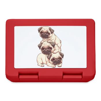 Mops Stapel - Brotdose - Rot - Vorne