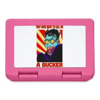 vampire horreur dessin animé humour une ventouse drôle design - Boîte à goûter - rose - Devant