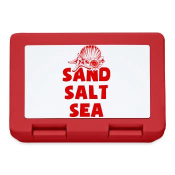 Sand Strand Meer Salz Urlaub Sommer - Brotdose - Rot - Vorne