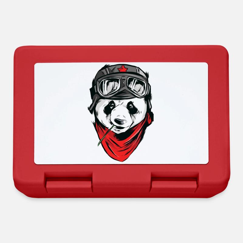 Panda pilot - Lunchbox - red