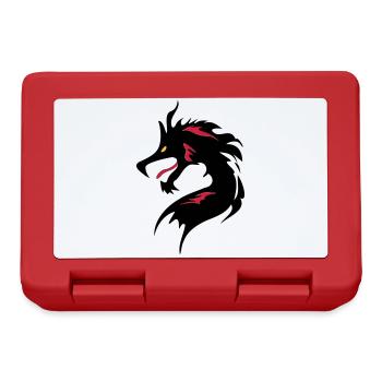 ❤️👄🐉Dragon en caractère chinois-Dragon d'amour- 龍 - Boîte à goûter - rouge - Devant