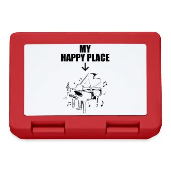 Klavierspieler | Musikinstrument Pianist Geschenk - Brotdose - Rot - Vorne