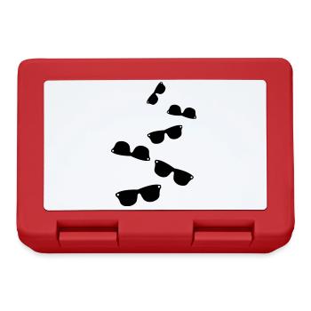 symbole d’icône de lunettes de soleil - Boîte à goûter - rouge - Devant