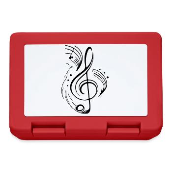 Note de musique clef Symbole musicien - Boîte à goûter - rouge - Devant