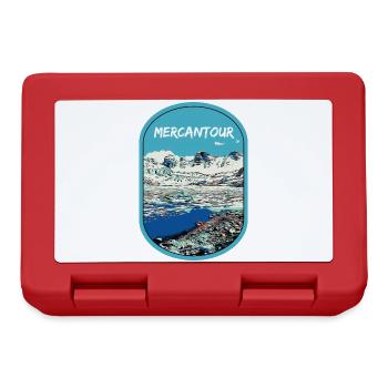 Illustration originale des lacs du Parc Mercantour - Boîte à goûter - rouge - Devant