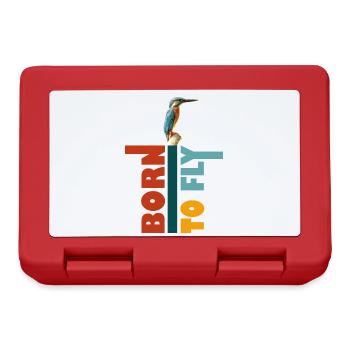 Born to fly, Kingfisher - Lunchbox - red - Front