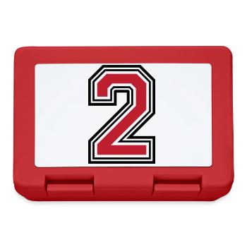 2 Symbole numérique - Boîte à goûter - rouge - Devant