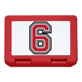 6 number symbol - Lunchbox - red - Front
