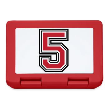 5 number symbol - Lunchbox - red - Front