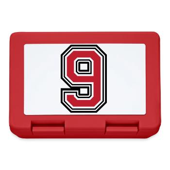 9 Zahl symbol - Brotdose - Rot - Vorne