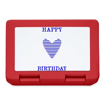 HAPPY BIRTHDAY. HAPPY BIRTHDAY. ANNIVERSARY. - Lunchbox - red - Front