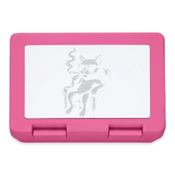 Cool Cat Lounger avec Cigare - Boîte à goûter - rose - Devant