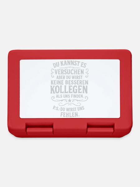 Kollege Abschied Kollegen Mitarbeiter Chef Arbeit - Brotdose - Rot