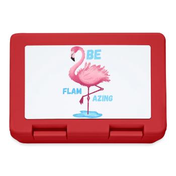 Pink Flamingo Sei Flamazing - Brotdose - Rot - Vorne